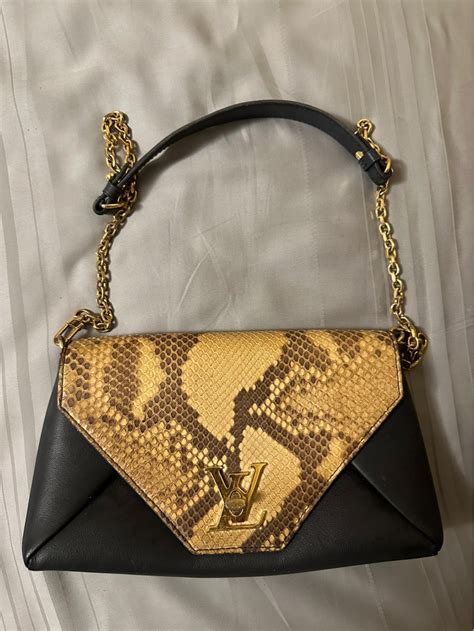 Love note python handbag Louis Vuitton Black in Python 